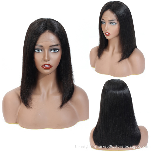 HD Wigs Preplucked Human Hair Lace Front Wigs Colored Virgin Human Hair Short Wave Lace Frontal Color Wigs